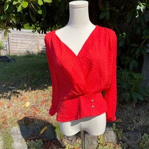 Vintage Polka Dot Blouse